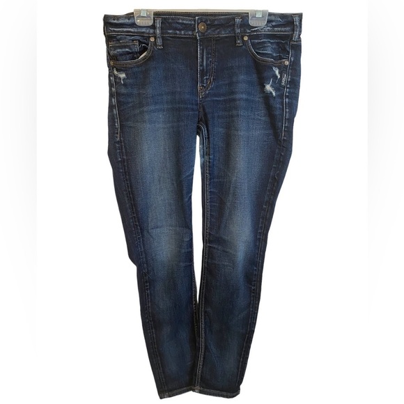 Silver Jeans Co. Elyse Mid Rise Skinny Dark Wash Ladies  W31/L31 - Picture 2 of 16